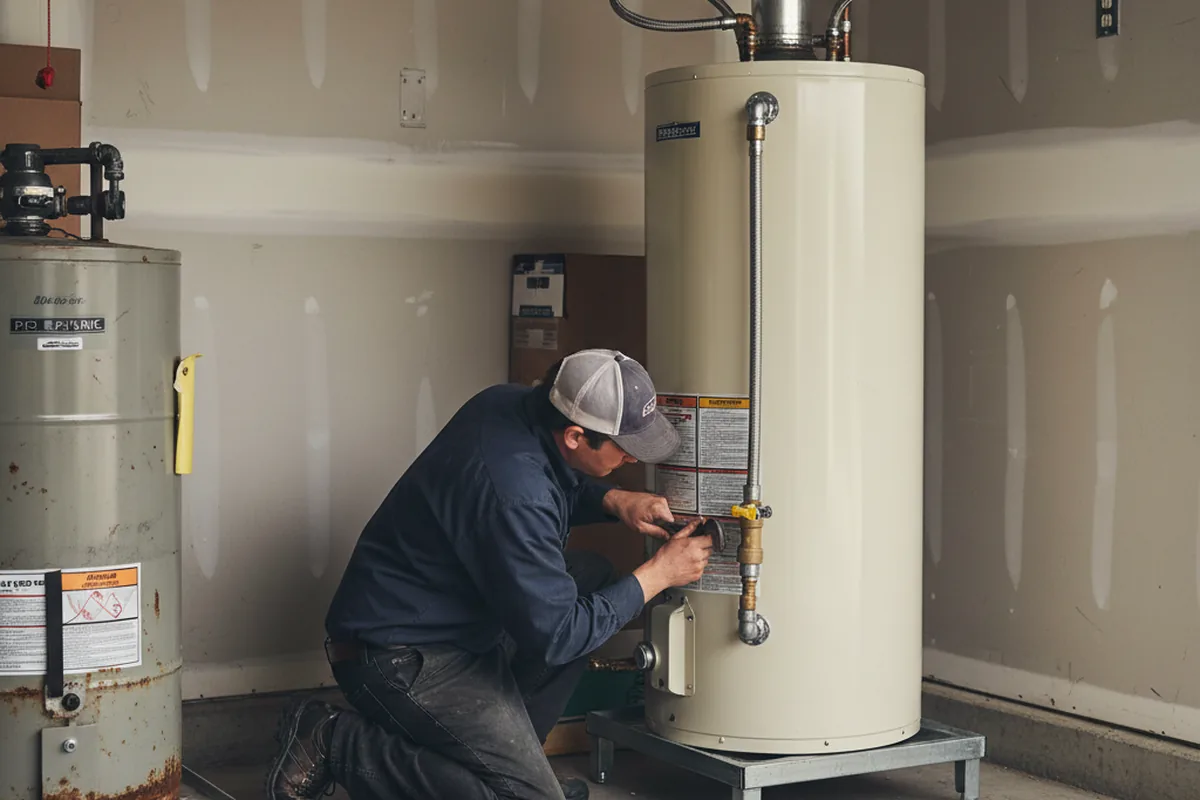 Water heater and shutoff valve replacement in Aaronsburg